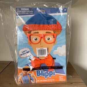 NWT Blippi Accessories Set 3+ Yrs Halloween Costume Glasses Bow Suspenders Hat